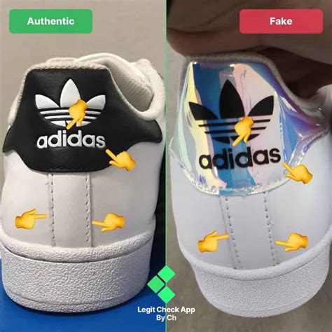 real vs fake adidas superstar